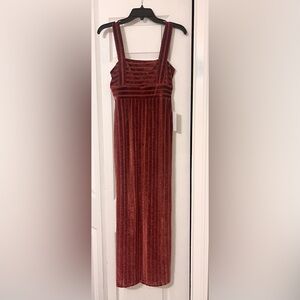 Free People Red Velvet Maxi Dress